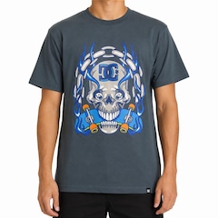 Camiseta DC Shoes Burning Skull WT26 Masculina - Foto 1