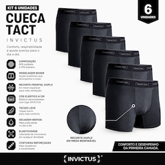 Kit 6 Cuecas Boxer Tact Invictus Adulto - Foto 5