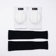 Kit Joelheira Vôlei Elástica + Manguito Elástico Triatleta Esportes - Foto 1