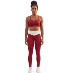 Conjunto Bicolor Top e Calça Fitness Vekyo Feminino - Foto 1