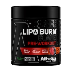 Lipo Burn Black Pré Workout (Pote 200g) Frutas Vermelhas - Foto 1
