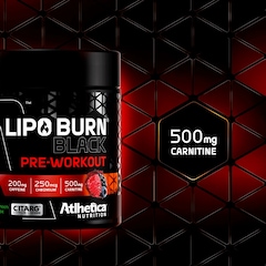 Lipo Burn Black Pré Workout (Pote 200g) Frutas Vermelhas - Foto 3