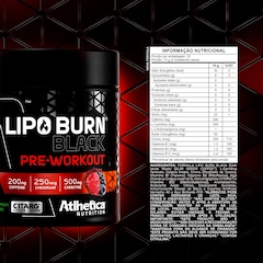 Lipo Burn Black Pré Workout (Pote 200g) Frutas Vermelhas - Foto 7