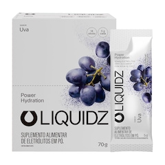 Eletrólitos LIQUIDZ® Zero Açúcares - Sabor Uva - Kit 1 Caixa - 14 Sachês - Foto 1