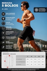Bermuda de Corrida Lurk 5 Bolsos Masculina - Foto 5