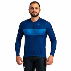Camiseta Ciclismo Manga Longa Free Force Basic Masculina - Foto 1