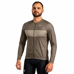 Camiseta Ciclismo Manga Longa Free Force Basic Masculina - Foto 1