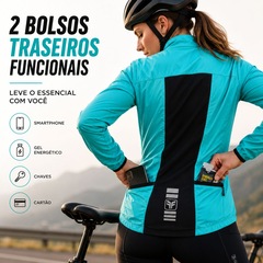 Jaqueta Corta Vento Ciclismo Free Force Classic Feminina - Foto 2