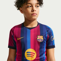 Camisa Barcelona I 26/27 Torcedor Pro Nike Infantil - Foto 3