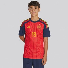 Camisa Espanha I 26/27 19 Lamine Yamal adidas Infantil - Foto 2