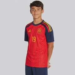Camisa Espanha I 26/27 19 Lamine Yamal adidas Infantil - Foto 4