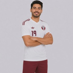 Camisa Catar II 26/27 19 Almoez adidas Masculina - Foto 3