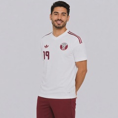 Camisa Catar II 26/27 19 Almoez adidas Masculina - Foto 4