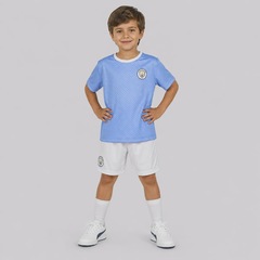Kit Uniforme de Futebol Manchester City Mini Craque Infantil - Foto 1