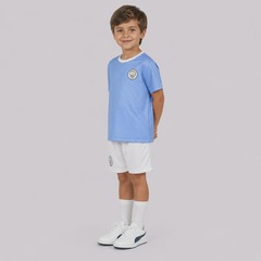 Kit Uniforme de Futebol Manchester City Mini Craque Infantil - Foto 3