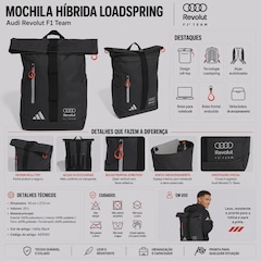 Mochila Adidas Híbrida Roll-Top Audi F1 - Foto 3