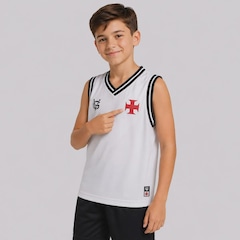 Camiseta Regata Vasco Faixa Identidade Vascaína Infantil - Foto 3