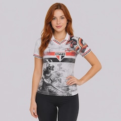 Camisa do São Paulo Baby Look Dry Esportiva Feminina - Foto 1