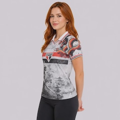 Camisa do São Paulo Baby Look Dry Esportiva Feminina - Foto 3