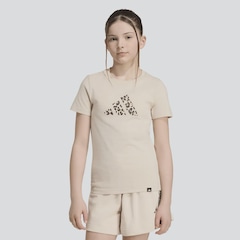 Camiseta Adidas Logo Leopardo Infantil - Foto 1