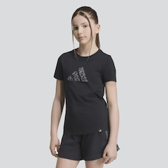 Camiseta Adidas Logo Leopardo Infantil - Foto 1