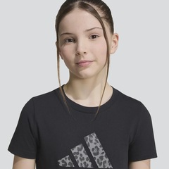 Camiseta Adidas Logo Leopardo Infantil - Foto 4