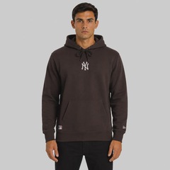Blusão de Moletom New Era New York Yankees MLB Canguru com Capuz Masculino - Foto 1