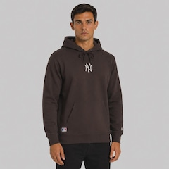 Blusão de Moletom New Era New York Yankees MLB Canguru com Capuz Masculino - Foto 2