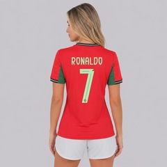 Camisa Portugal I 25/26 7 Ronaldo Puma Feminina - Foto 1