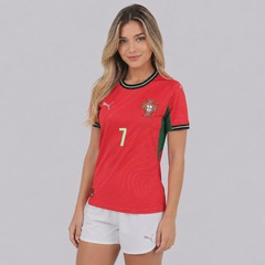 Camisa Portugal I 25/26 7 Ronaldo Puma Feminina - Foto 4