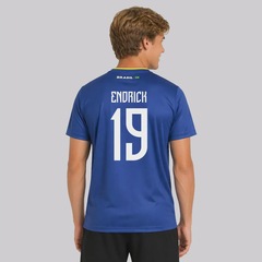 Camisa Brasil Logo Samba 19 Endrick Masculina - Foto 1