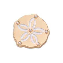 Jibbitz™ Crocs Dólar de Areia Dourada Único - Unissex - Foto 1