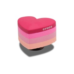 Jibbitz™ Crocs Coração Rosa Empilhado Único - Unissex - Foto 2