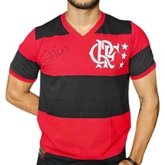Camisa do Flamengo Retrô Libertadores 1981 Zico Braziline Masculina - Foto 2