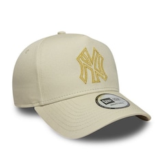 Boné Unissex New Era 9Forty A-Frame New York Yankees Metallic - Aba Curva - Foto 1