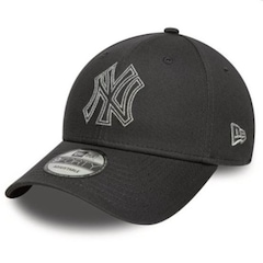 Boné Unissex New Era 9Forty New York Yankees Metallic Outline - Aba Curva - Foto 3