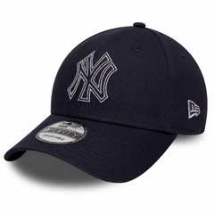 Boné Unissex New Era 9Forty New York Yankees Metallic - Aba Curva - Foto 1