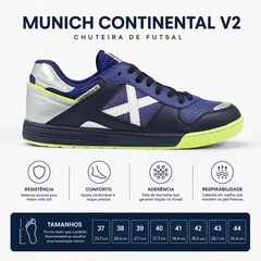 Chuteira de Futsal Adulto Munich Continental V2 - Foto 3
