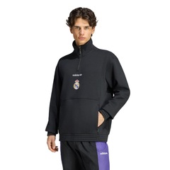 Blusão Real Madrid adidas com Zíper EQT HZIP Masculino - Foto 1