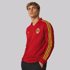 Camisa adidas Bélgica I 1986 Masculina - Foto 2
