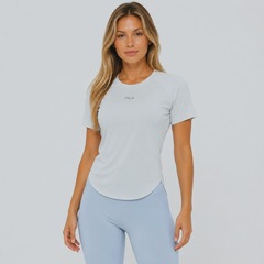 Camiseta Fila Bio III Feminina Cinza Claro - Foto 1