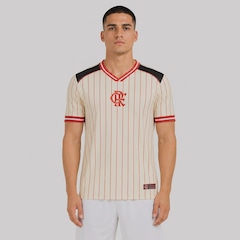 Camisa do Flamengo Escudo Listrada Masculina - Foto 1