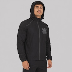 Jaqueta do Corinthians Escudo com Capuz All Black Masculina - Foto 2