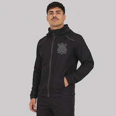 Jaqueta do Corinthians Escudo com Capuz All Black Masculina - Foto 3