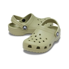 Sandália Crocs Classic Clog T Tac Green Infantil - Foto 4