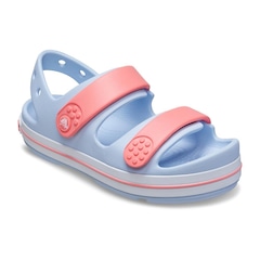 Sandália Crocs Crocband Cruiser Sandal T Blue Infantil - Foto 2