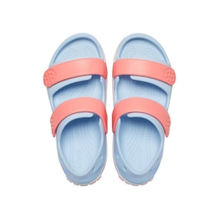 Sandália Crocs Crocband Cruiser Sandal T Blue Infantil - Foto 5