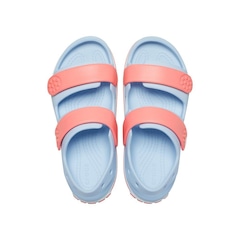 Sandália Crocs Crocband Cruiser Sandal K Blue Infantil - Foto 5