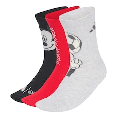 Kit Meias Cano Médio adidas x Disney Mickey Mouse com 3 Pares - Foto 1