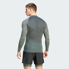Camiseta Manga Longa adidas Techfit AOP Masculina - Foto 3